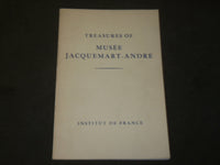 1956 TREASURES OF MUSEE JACQUEMART - ANDRE ART CATALOG - J 3629