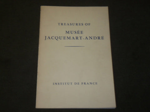 1956 TREASURES OF MUSEE JACQUEMART - ANDRE ART CATALOG - J 3629