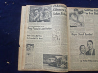 1958 JUNE 30 BOSTON RECORD AMERICAN NEWSPAPER-2 JETS RACE SUN IN RECORD- NP 6258