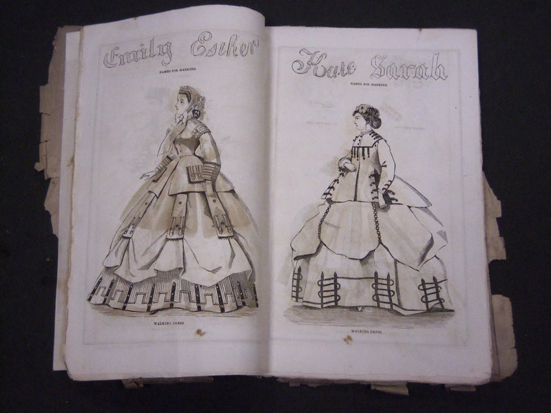 1865 PETERSON'S LADIES NATIONAL MAGAZINE LOT OF 3 - GREAT PATTERNS - WR 591H
