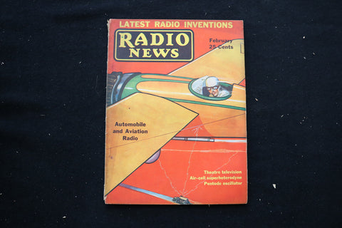 1932 FEB RADIO NEWS MAGAZINE - AUTOMOBILE AND AVIATION RADIO COVER - E 10578