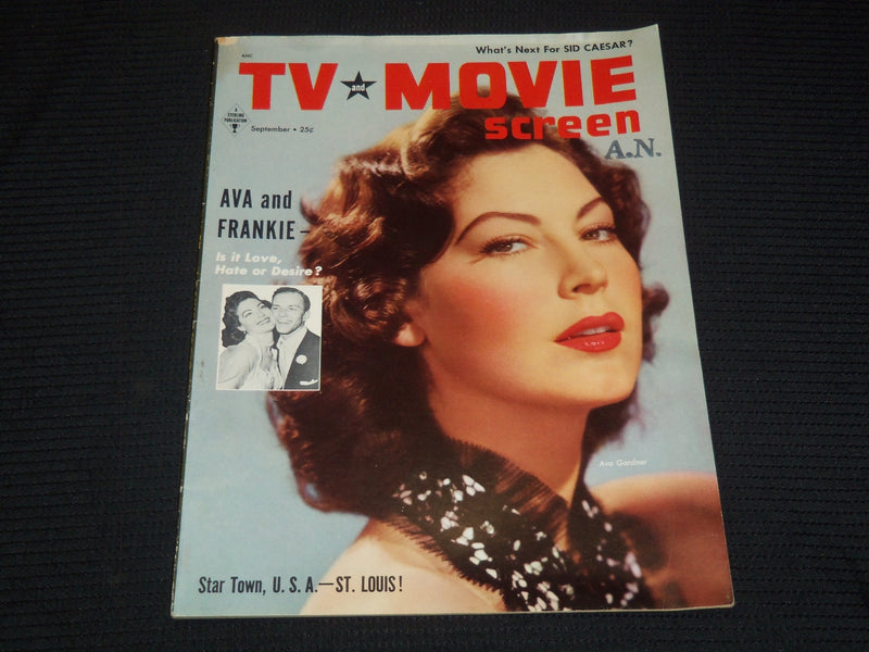 1954 SEPTEMBER TV AND MOVIE SCREEN MAGAZINE - AVA GARDNER COVER - E 16231