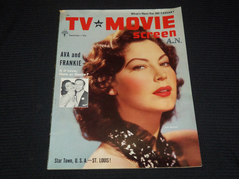 1954 SEPTEMBER TV AND MOVIE SCREEN MAGAZINE - AVA GARDNER COVER - E 16231