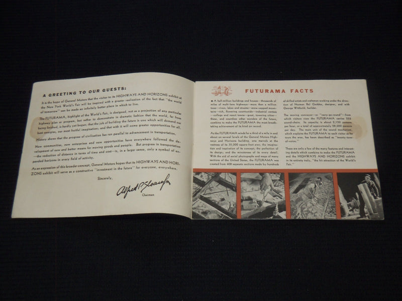 1940 FUTURAMA GENERAL MOTORS WORLD'S FAIR BOOK - NICE PHOTOS - J 7324