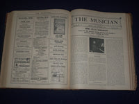1914 JANUARY-DECEMBER THE MUSICIAN BOUND VOL NO. 19 - GREAT PHOTOS/ADS - KD 1962