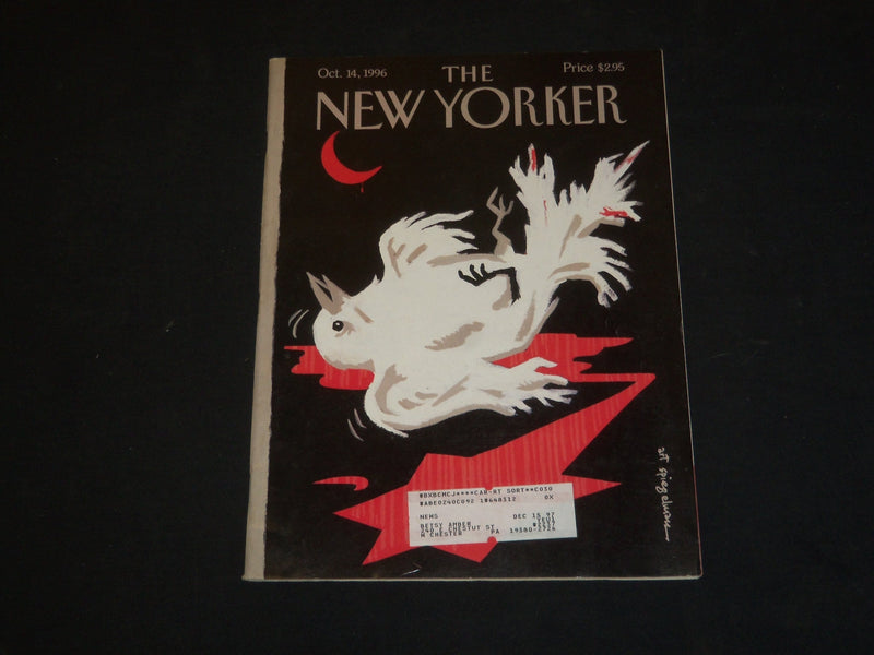 1996 OCTOBER 14 THE NEW YORKER MAGAZINE - ILLUSTRATED COVER - NY 1821