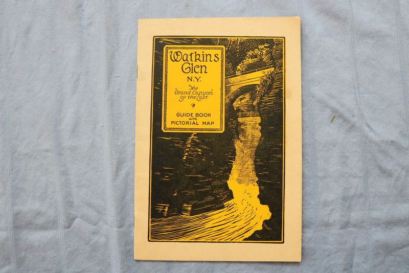 1930'S WATKINS GLEN, NY GUIDE BOOK WITH FOLD-OUT PICTORIAL MAP - K 3145