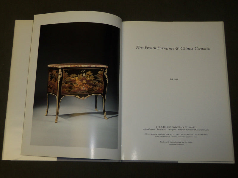 2003 FINE FRENCH FURNITURE & CHINESE CERAMICS BOOK - GREAT PRINTS - D 286