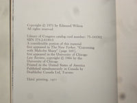 1971 UPSTATE NORTHERN NEW YORK HARDCOVER BOOK BY EDMUND WILSON - KD 8789