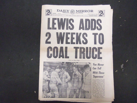 1943 MAY 18 NEW YORK DAILY MIRROR - LEWIS ADDS 2 WEEKS TO COAL TRUCE - NP 2309