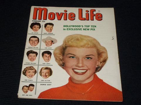 1952 FEBRUARY MOVIE LIFE MAGAZINE - DORIS DAY FRONT COVER - E 1373