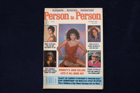 1983 JANUARY PERSON TO PERSON MAGAZINE - JOAN COLLINS COVER - E 19284