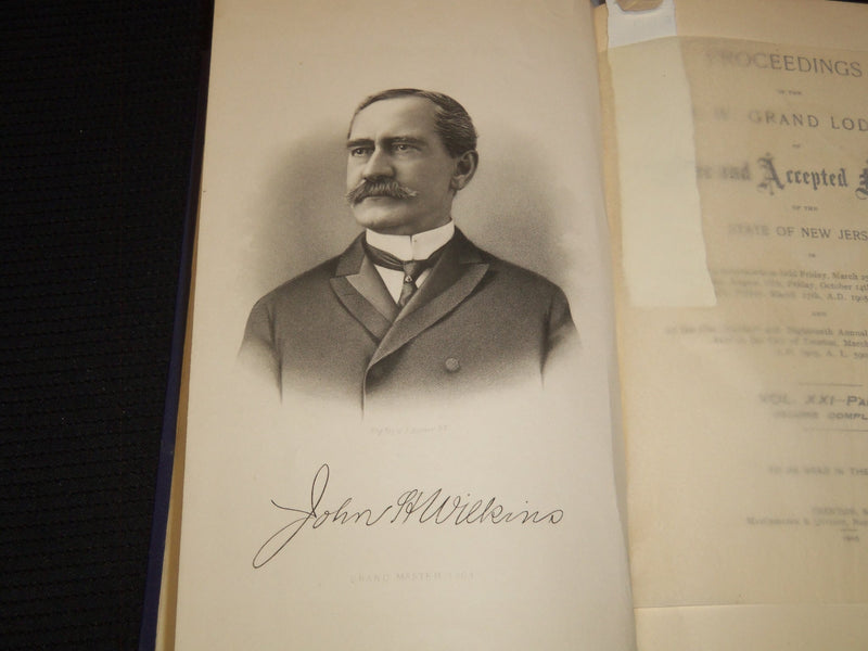 1905-1906 NEW JERSEY GRAND LODGE PROCEEDINGS BOUND VOLUMES LOT OF 2 - KD 4583R