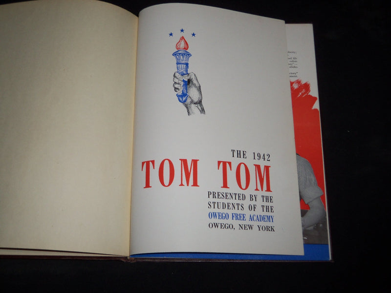 1942 TOM TOM OWEGO FREE ACADEMY YEARBOOK - OWEGO NEW YORK - YB 1452