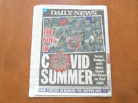 2020 OCTOBER 29 NEW YORK DAILY NEWS NEWSPAPER- JUSTIN TURNER POSITIVE CELEBRATES