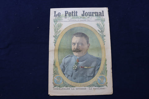 1917 JAN 14 LE PETIT JOURNAL SUPPLEMENT ILLUSTRE MAGAZINE -GEN. PASSAGA- NP 8794