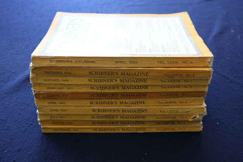 1923-1925 SCRIBNER'S MAGAZINE - LOT OF 10 - O 3487