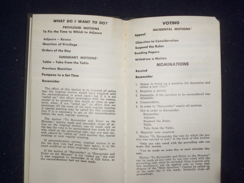1949 PARLIAMENTARY LAW AT A GLANCE HARDCOVER BOOK BY E. C. UTTTER - KD 8802