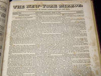 1830-1831 NEW YORK MIRROR AND LADIES GAZETTE BOUND VOLUME NO. 8 - KD 4675I
