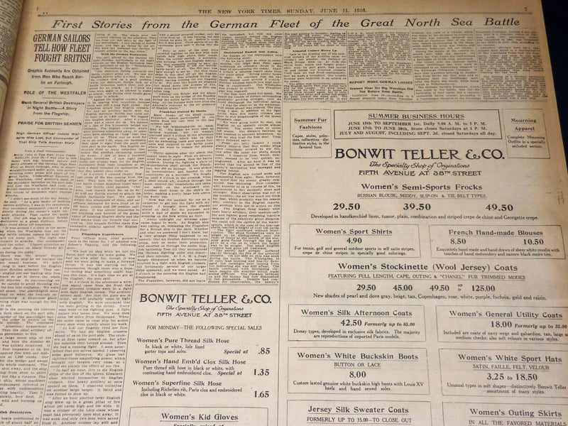 1916 JUNE 11 NEW YORK TIMES - HUGHES ACCEPTS REPUBLICAN NOMINATION - NT 8611