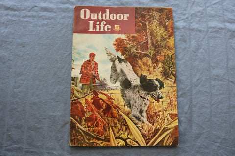 1948 SEPTEMBER OUTDOOR LIFE MAGAZINE - DOG JUMPING OVER FENCE COVER - SP 6182Z