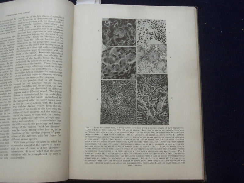 1938 TUBERCULOSIS AND LEPROSY-SYMPOSIUM SERIES- VOL 1 - HARDCOVER BOOK - KD 9103