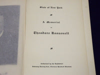1919 STATE OF NEW YORK IN MEMORIAM THEODORE ROOSEVELT VOLUME - KD 3566