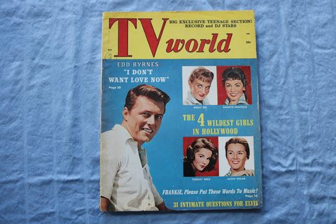 1959 OCTOBER TV WORLD MAGAZINE - EDD BYRNES COVER - ST 1003D