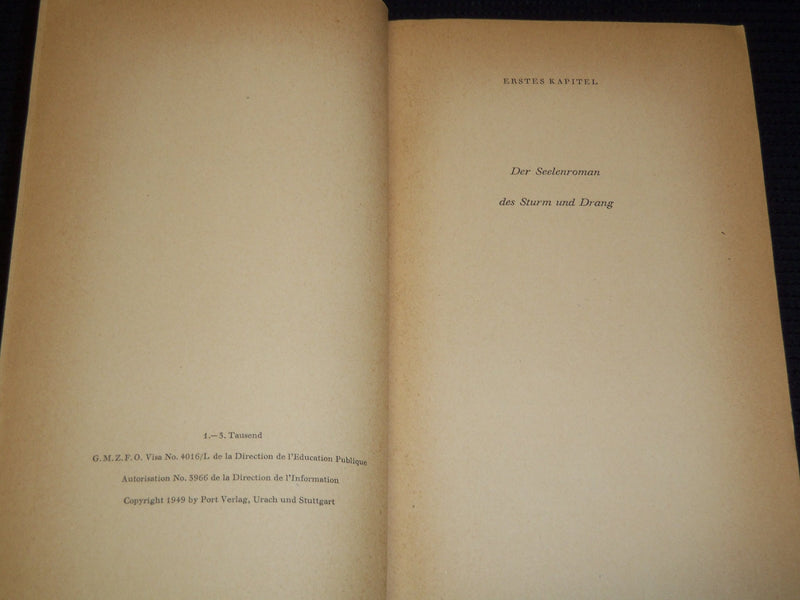 1949 DER ROMAN DER GOETHEZEIT BOOK BY HANS BORCHERDT - KD 7860