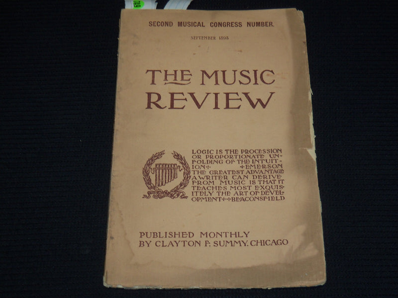 1893 SEPTEMBER THE MUSIC REVIEW MAGAZINE - 2ND MUSICAL CONGRESS NUMBER - K 534
