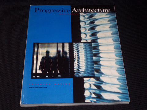 1985 SEPTEMBER PROGRESSIVE ARCHITECTURE MAGAZINE - INTERIORS COVER - E 4120