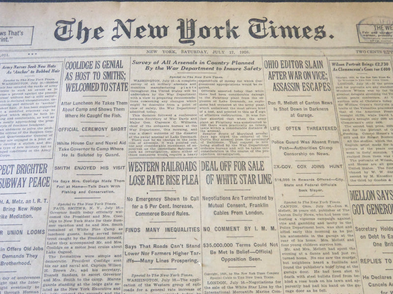 1926 JULY 17 NEW YORK TIMES - JOHN DREW CELEBRATES 73D BIRTHDAY - NT 6588