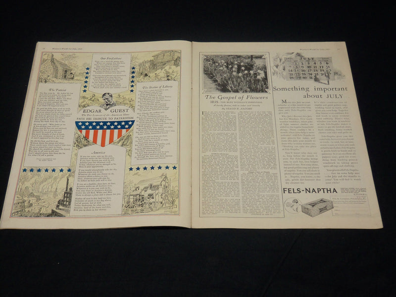1929 JULY WOMAN'S WORLD MAGAZINE - EDGAR GUEST - NICE ADS - ST 530G