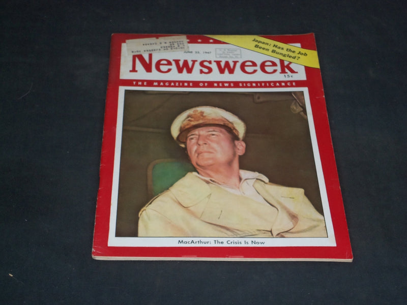 1947 JUNE 23 NEWSWEEK MAGAZINE - GENERAL DOUGLAS MACARTHUR - NW 58