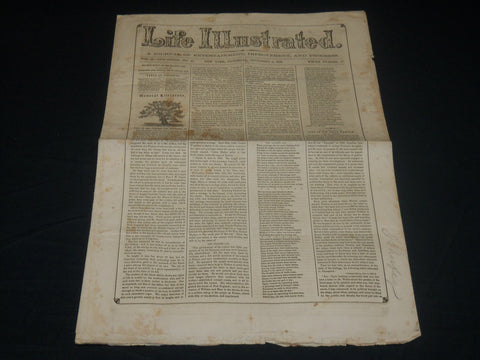 1856 SEPTEMBER 6 LIFE ILLUSTRATED NEWSPAPER - COMMODORE PERRY - NEWTON - NP 4813