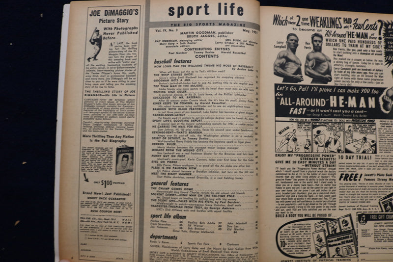 1951 MAY SPORT LIFE MAGAZINE - LARRY DOBY COVER - E 11845