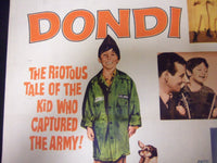 1961 DONDI ORIGINAL MOVIE POSTER -DAVID JANSSEN - PATTI PAGE - DAVID KORY- P 240