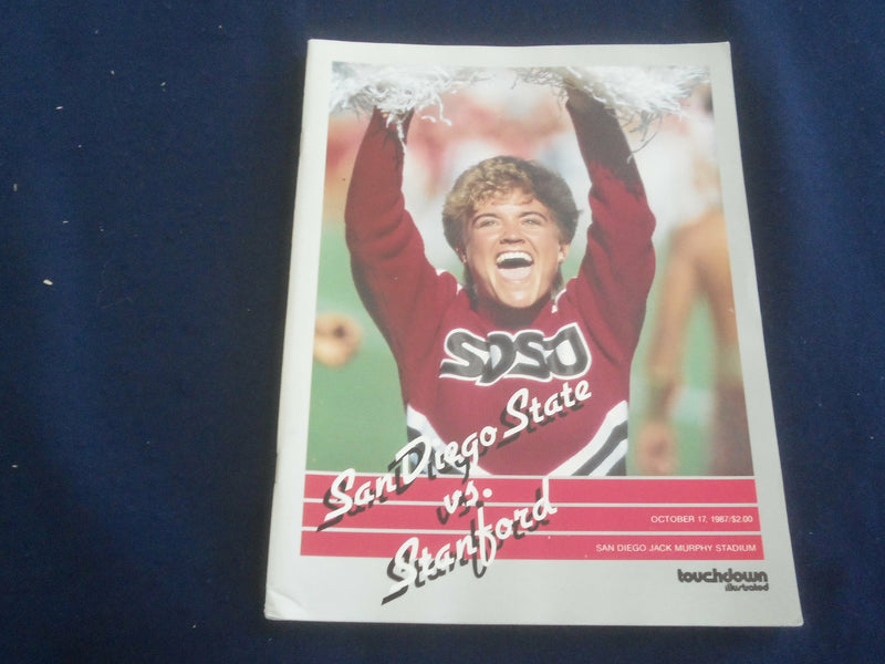1987 OCT 17 STANFORD VS SAN DIEGO STATE UNIVERSITY FOOTBALL PROGRAM - ST 4974A