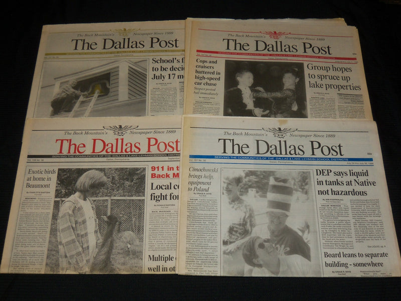 1993-1999 THE DALLAS POST NEWSPAPERS LOT OF 17 - PENNSYLVANIA - NP 4250G