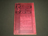1955 5 BOROUGH STREET GUIDE OF NEW YORK - SOFTCOVER - J 2515