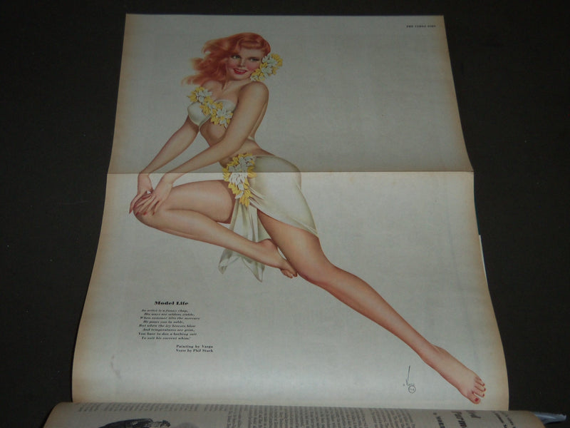1945 NOVEMBER ESQUIRE MAGAZINE - VARGAS ILLUSTRATION - COVER AND ADS - ST 5063