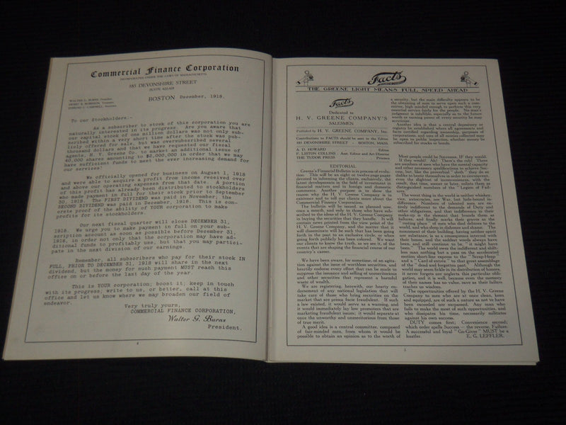 1919 FACTS - H. V. GREENE COMPANY MAGAZINE LOT OF 9 ISSUES - O 3786