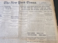 1919 JULY 17 NEW YORK TIMES WILSON SEES REPUBLICAN SENATORS ONE BY ONE - NT 6436