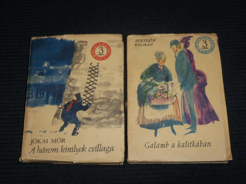 1961 HUNGARIAN NOVELS - JOKAI - MIKSZATH SOFTCOVER BOOKS LOT OF 2 - J 7032