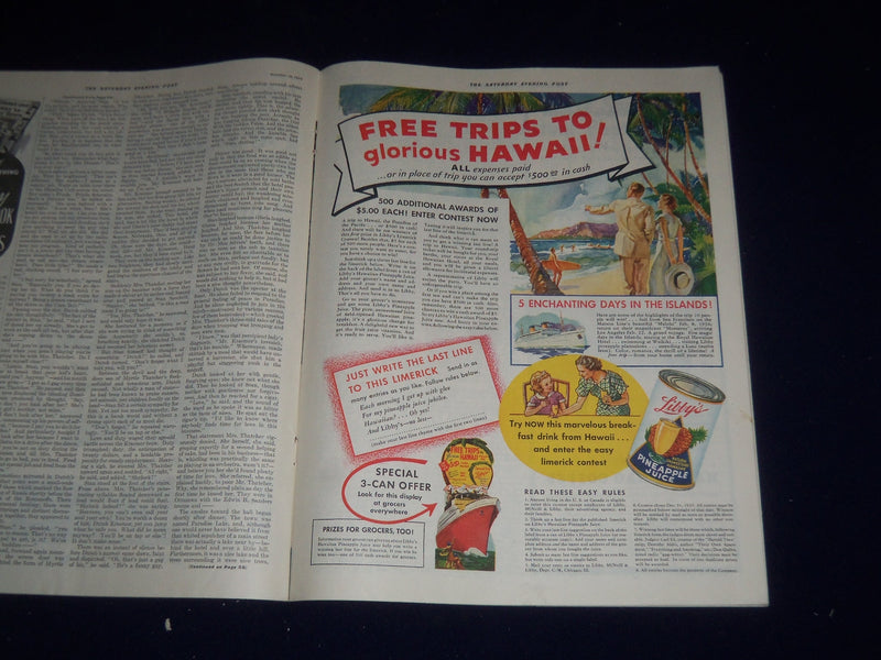 1935 OCTOBER 12 THE SATURDAY EVENING POST MAGAZINE - ILLUSTRATED COVER - SP 5489