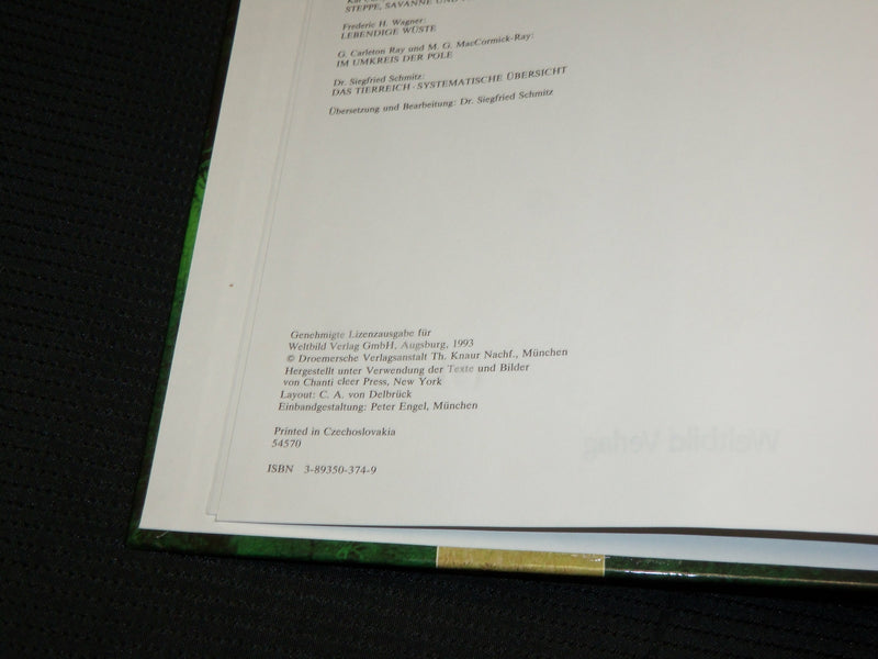1993 DASS GROBE BUCH DER TIERWELT HARDCOVER BOOK BY HEINZ SIELMANN - R 714R