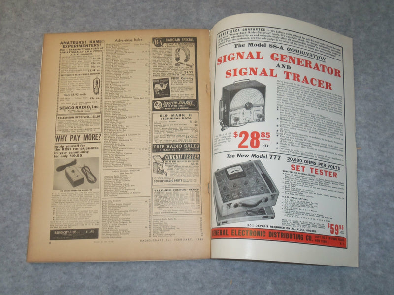1948 FEBRUARY RADIO CRAFT MAGAZINE - J 6299