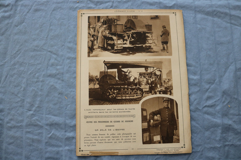 1916 MARCH 25 L'EVENEMENT MAGAZINE-EN HOLLANDE DES PROJECTILES- FRENCH - NP 8649