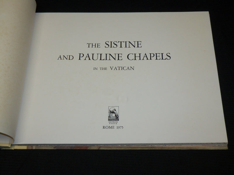 1975 THE SISTINE AND PAULINE CHAPELS IN THE VATICAN HARDCOVER BOOK - R 711O