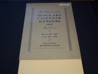 1952 BEAUX-ART HANGERS CALENDAR SALESMAN SAMPLE SHEETS BOOK - MERIT - C 10